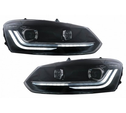 2x Phares FULL LED adaptables sur Volkswagen Polo MK5 6R 6C clignotants dynamiques (10-17)