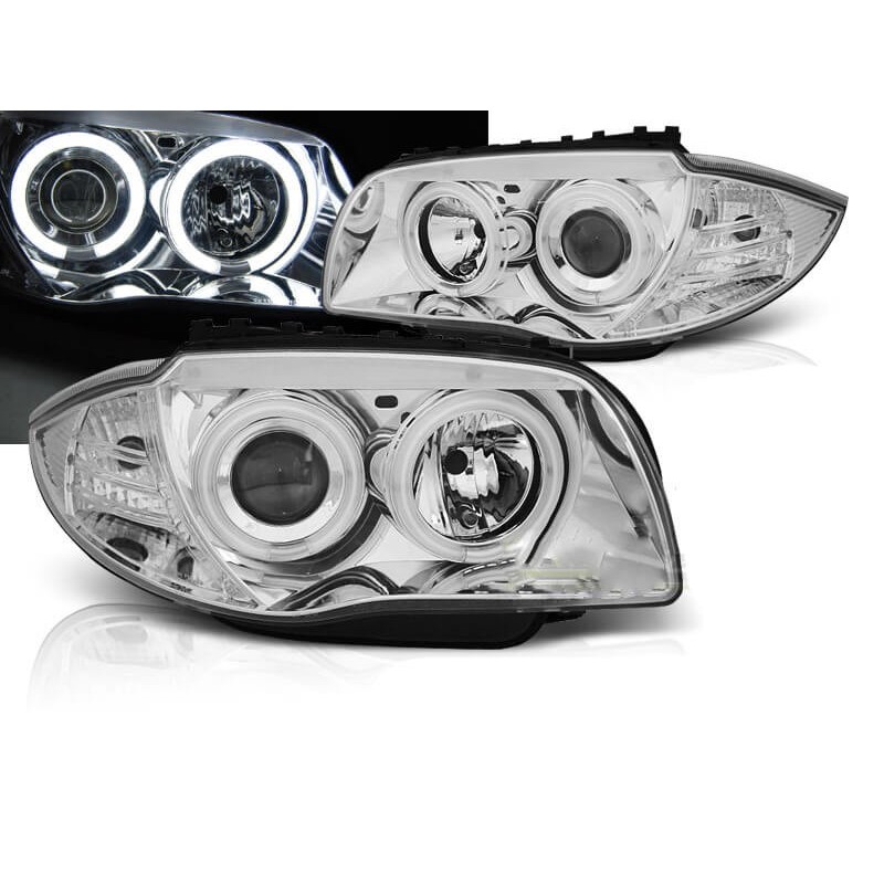 2x Phares Angel Eyes BMW Série 1 E87 E81 E82 E88 (04-11)