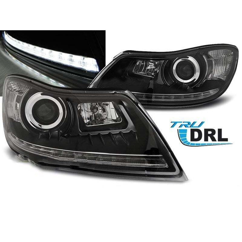 2x Phares avant Look Xénon adaptable sur Skoda Octavia (09-12)