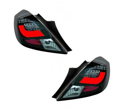 2x Feux arrières LED Opel Corsa D Noir (06-14) 3 portes