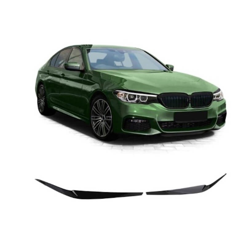2x Couvres Phares Noir Brillant BMW série 5 G30 G31 17+