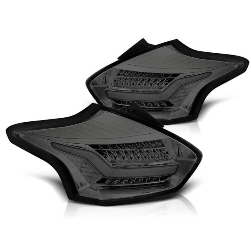 2x Feux arrières Noir fumés Full LED Ford Focus (15-18)