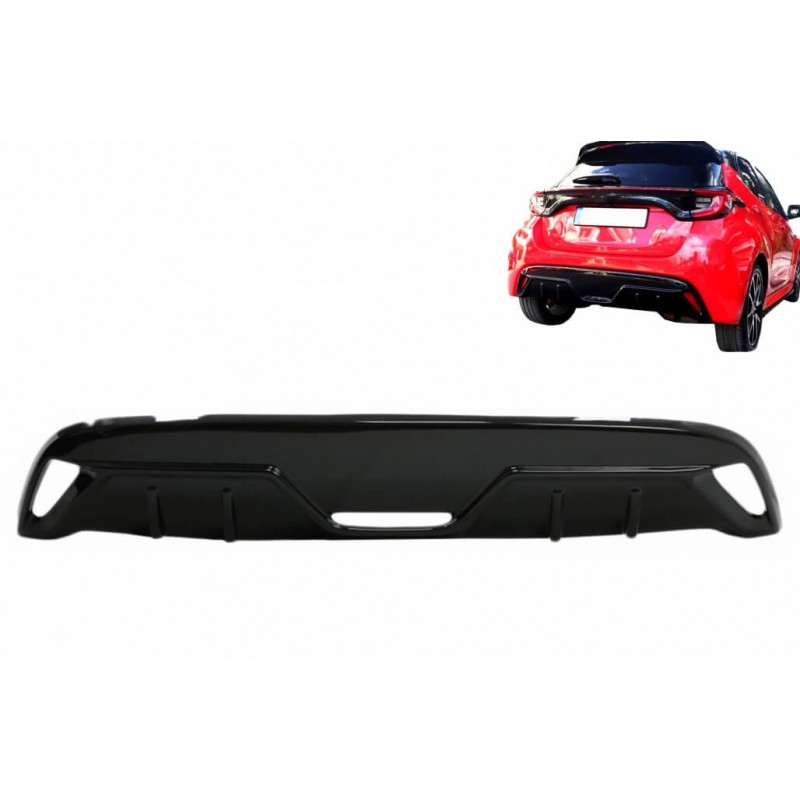 Diffuseur arrière noir brillant Toyota Yaris (20+)