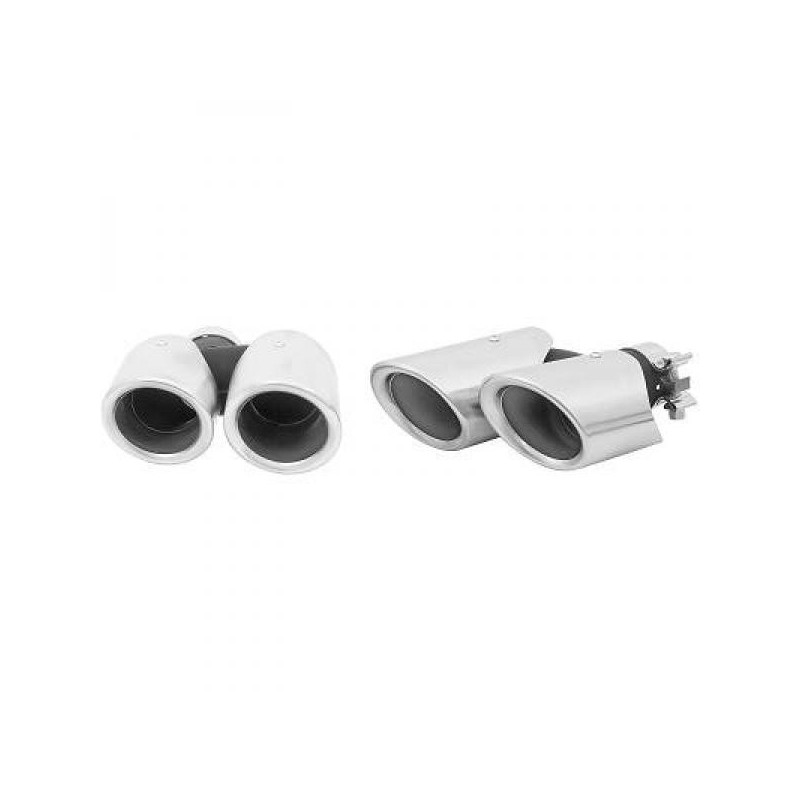 2x Embouts d'échappements ronds chrome Porsche Macan (14-17) 2x Embouts d'échappements ronds chrome Porsche Macan (14-17)