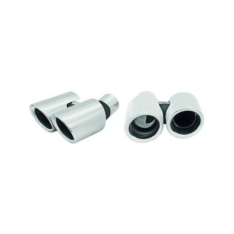 2x Embouts d'échappements ronds chrome Porsche Panamera (09-13)