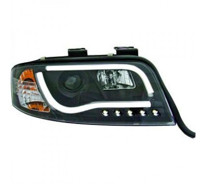 2x Phares noir adaptables sur Audi A6 (01-05)