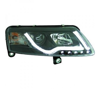 2x Phares noir adaptables sur Audi A6 (04-08)