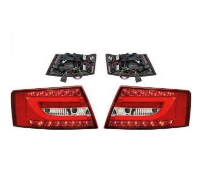 2x Feux LED arrière adaptables sur Audi A6 Berline (04-08)