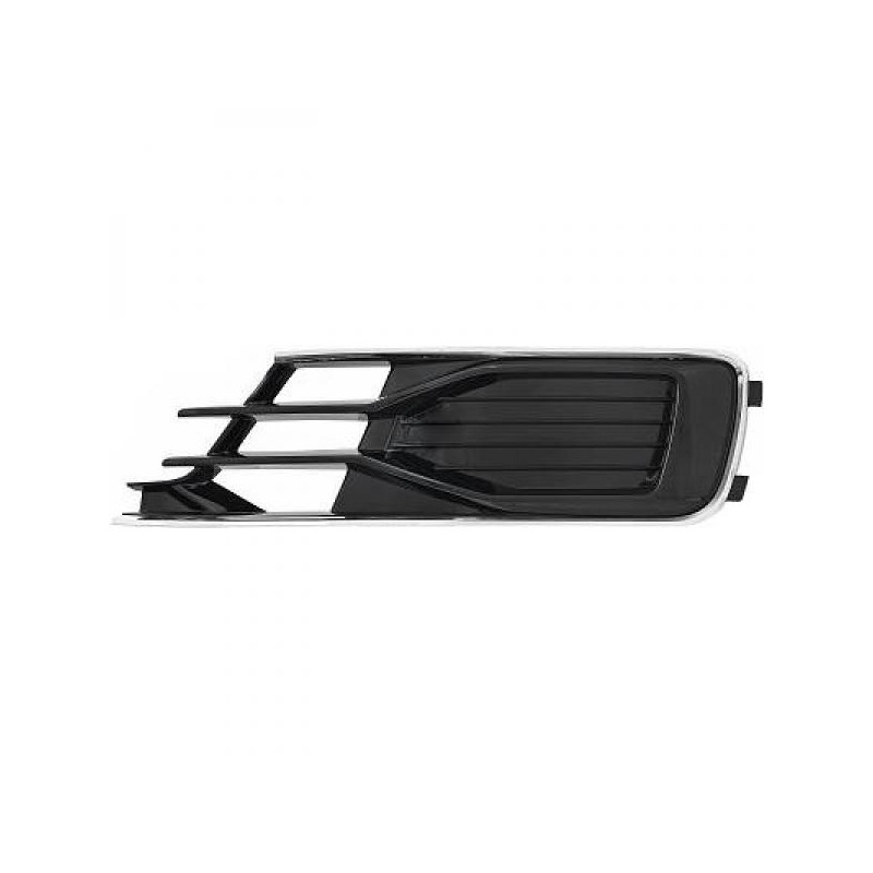 Grille de pare choc avant noir et chrome gauche/conducteur adaptable sur Audi A6 (14-16)