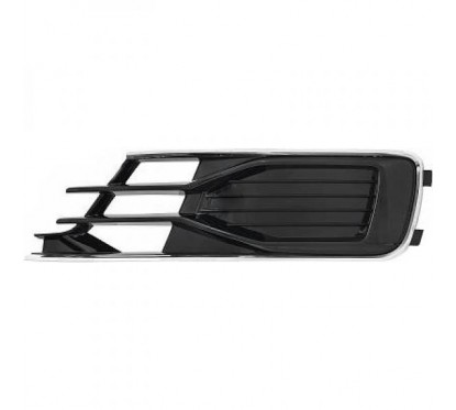 Grille de pare choc avant noir et chrome gauche/conducteur adaptable sur Audi A6 (14-16)