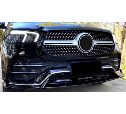 Rajout de pare choc avant Noir Brillant Mercedes GLE W167 SUV et C167 Coupé C167 (20+)