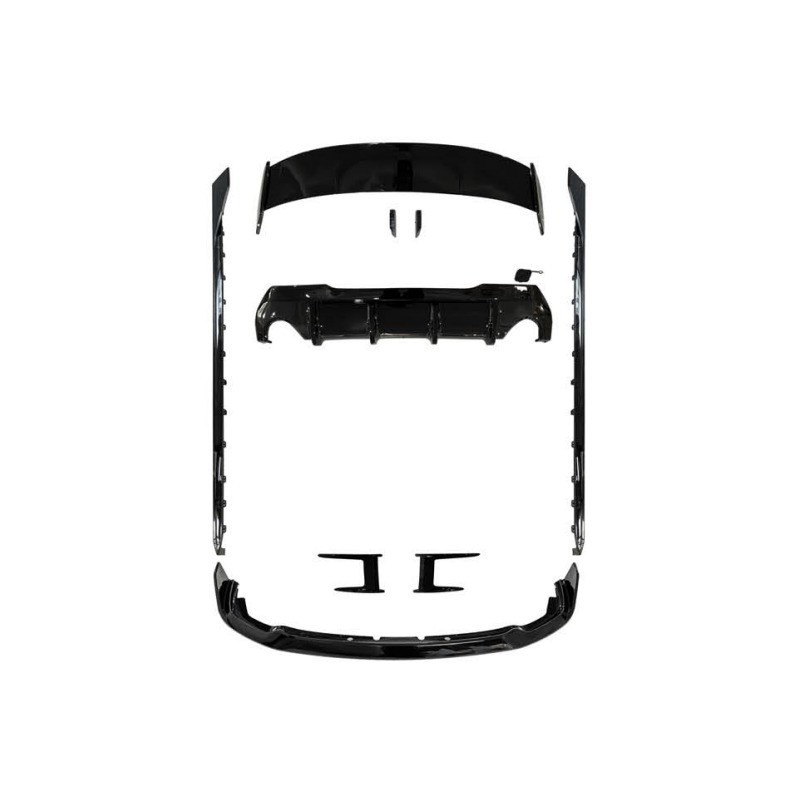 Kit carrosserie noir brillant BMW Série 1 F40 (19+) Avec Pack M