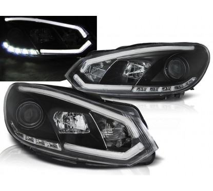 2x Phares à LED Tube adaptables sur VW Golf 6 VI (08-12)