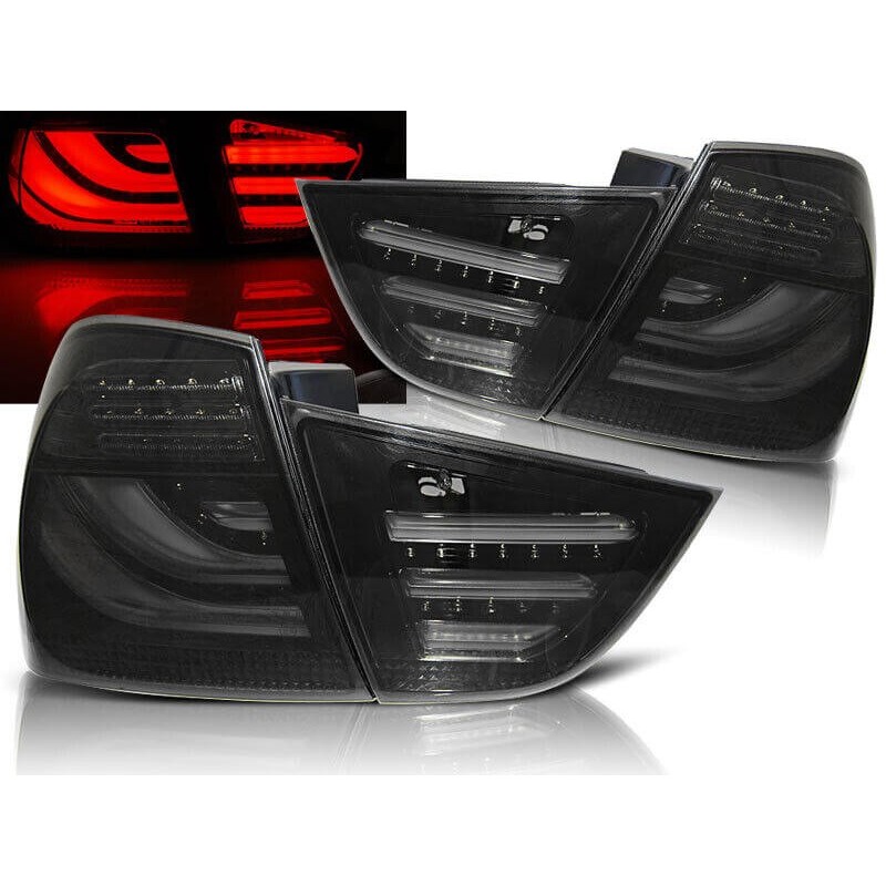 2x Feux arrières noir fumé BMW Série 3 Berline E90 (09-12)