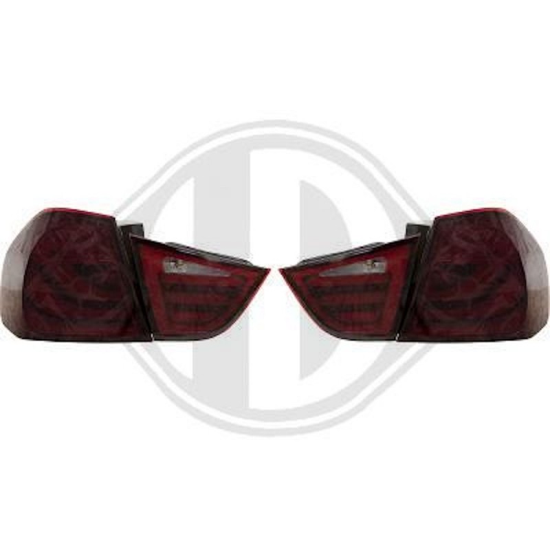 2x Feux arrières rouge fumé adaptables sur BMW Série 3 E90 (09-12)