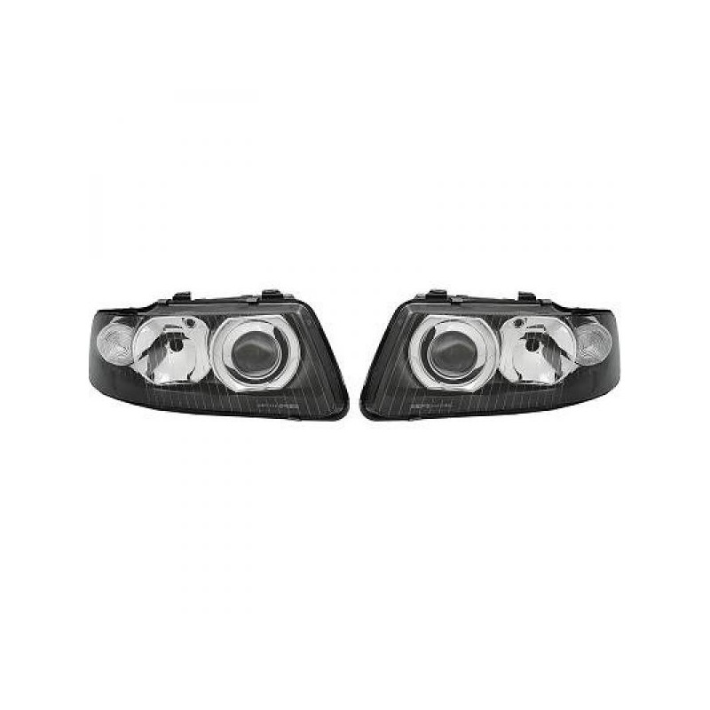 Jeu De Phares Avant Johns Pour Audi A3 8P (05/2003-07/2008) - H7/H7, Avec Clignotant Intégré, Homologué E