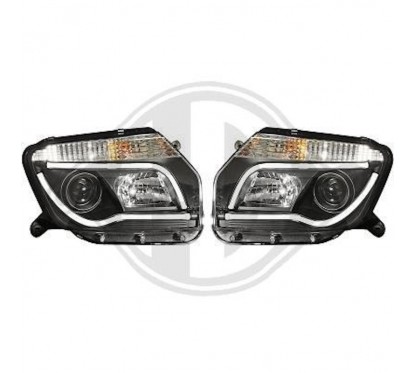 2x Phares avant Noir Dacia Duster (11-14)