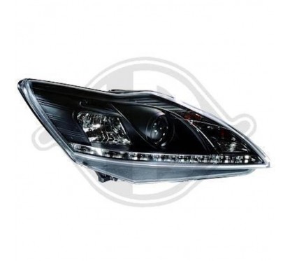 2x Phares avant Noir Ford Focus III (08-11) v2
