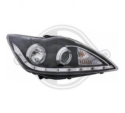 2x Phares avant Noir Ford Focus III (07-11)