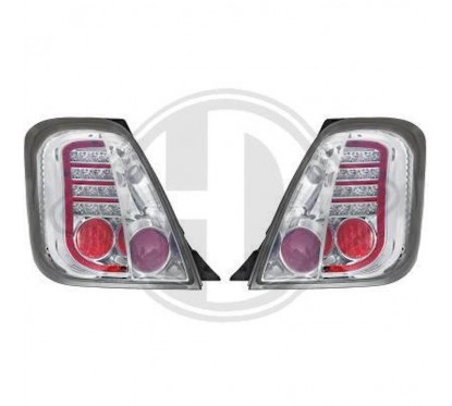 2x Feux arrières Fiat 500 Chrome (07+)