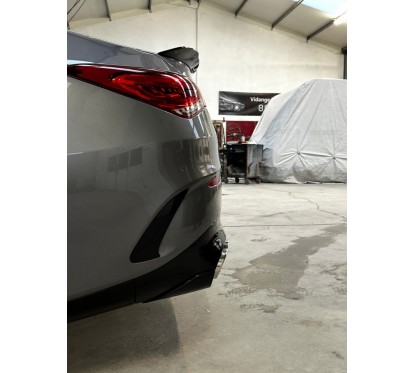 2x Rajouts de Pare Choc arrière noir brillant Mercedes CLA C118 Coupé (19+)