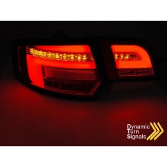 2x Feux arrières LED Noir fumés Audi A3 8P (08-12)