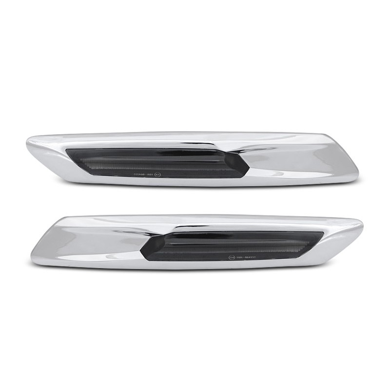 2x Clignotants d'ailes LED BMW Série 5 F10 F11 chrome (10-13)