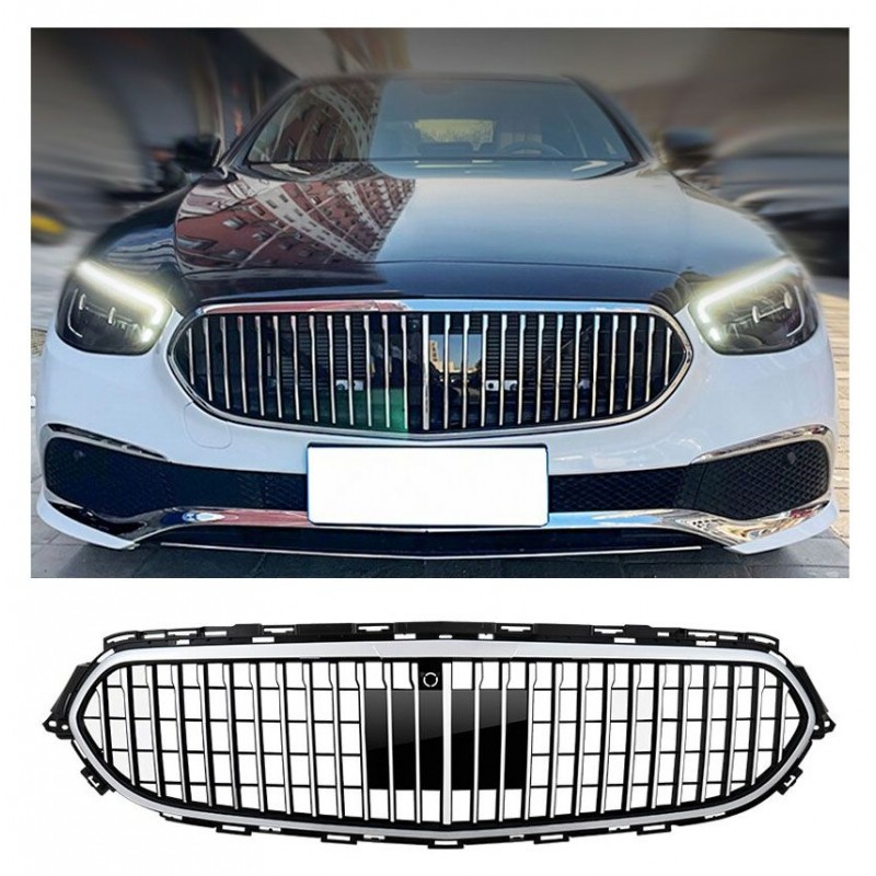 Calandre Look Maybach adaptable sur Mercedes Classe E W213 S213 A238 C238 (sans Pack AMG 20+)
