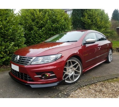 Rajout de pare-choc avant noir brillant adaptable sur Vw CC (12-16) Look R Line