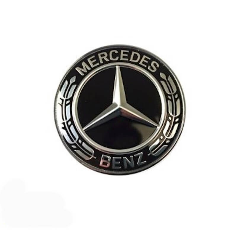 Logo de capot Mercedes origine 57mm noir Classe G W463 W461, ML W166 et GLC C253 A0008171601