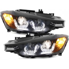 2x Phares avants BMW Serie 3 F30 F31 Xenon look Black