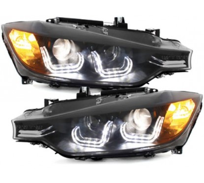 2x Phares avants BMW Serie 3 F30 F31 Xenon look Black