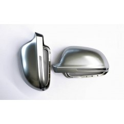 2x Coques rétroviseur Alu brossé Audi A3, A4, A5, Q3