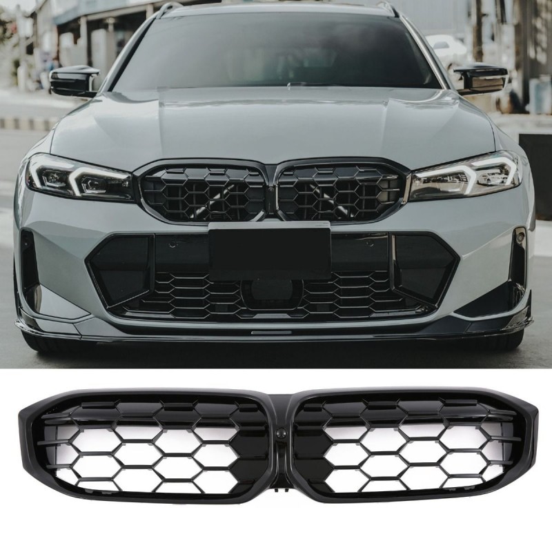 Calandre diamant M BMW Série 3 G20 G21 Noire laquée (22+)