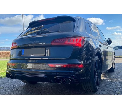 Diffuseur noir brillant + embouts d'échappement noir Audi Q5 (18-20)
