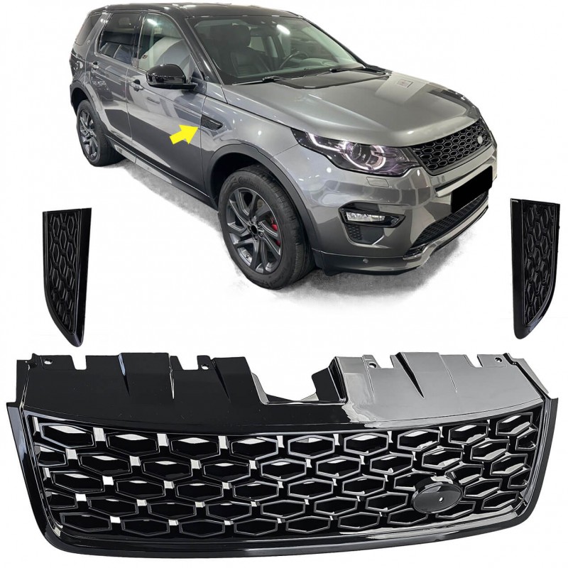 Calandre + grilles ailes Noir brillant Land Rover Discovery Sport L550 (15-20)