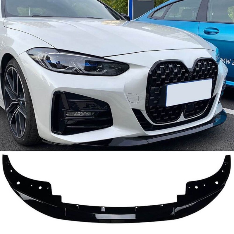Rajout de pare-choc avant noir brillant BMW Série 4 G22 G23 Pack M (20-24)