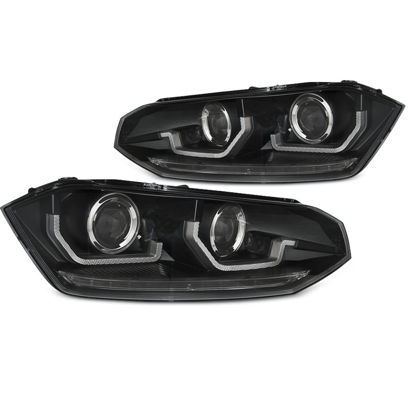 2x Phares LED adaptables sur Vw Polo VI 2G (17-21)