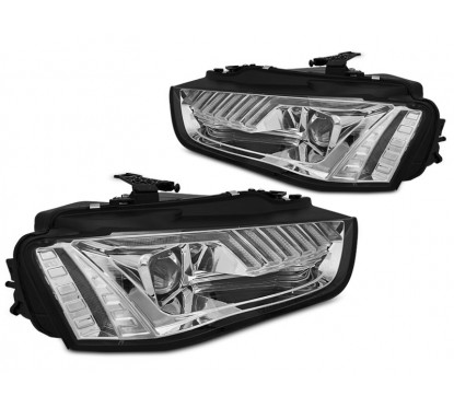 2x Phares avants Xénon chromé à LED Audi A4 B8 (12-15) avec clignotants dynamiques
