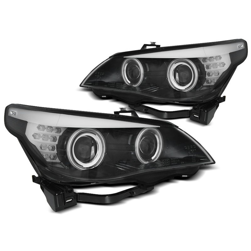 2x Phares avant Angel Eyes adaptable sur BMW Série 5 (03-07)