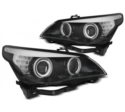 2x Phares avant Angel Eyes adaptable sur BMW Série 5 (03-07)