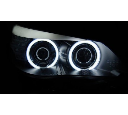 2x Phares avant Angel Eyes adaptable sur BMW Série 5 (03-07)