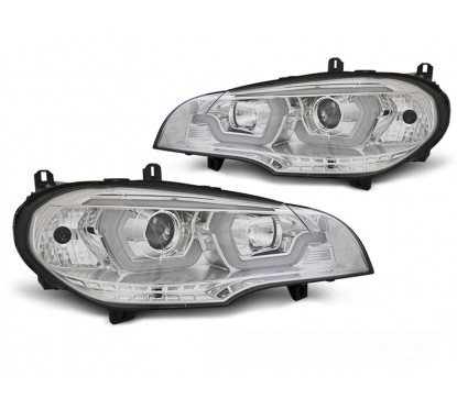 2x Phares avant LED chrome BMW X5 E70 (07-13)