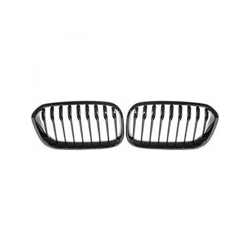 2x Grilles de Calandre BMW Série 1 F20 F21 Noir brillant (15-19)