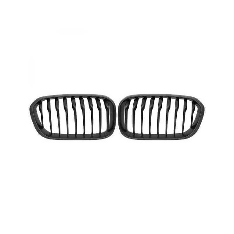 2x Grilles de Calandre BMW Série 1 F20 F21 Noir mat (15-19)