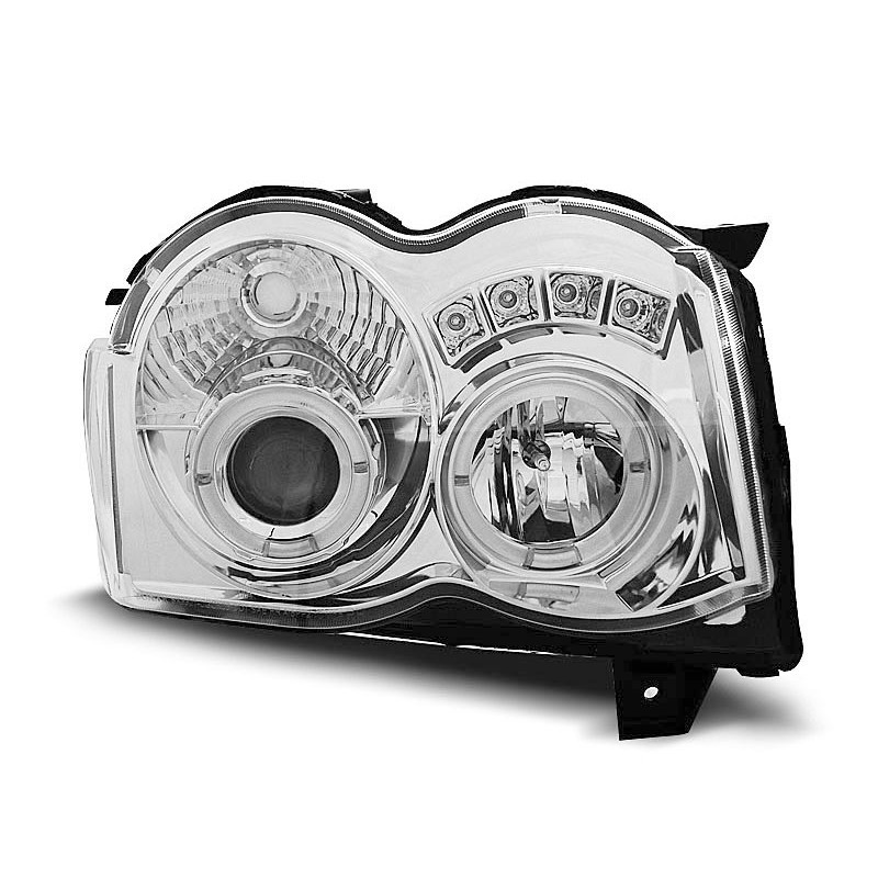 2 Phares Avant LED Pour Jeep Grand Cherokee 2010-2013 - Modèles TYC/DEPO LPCH32 - Neufs