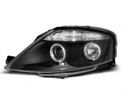 2x Phares avant Angel Eyes noir Citroen C3 (02-09)
