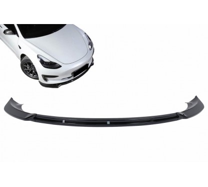 Rajout de pare choc avant Tesla Model 3 Noir brillant (17+)