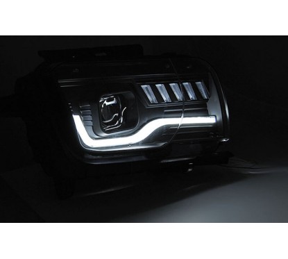 2x Phares avant noir adaptable sur Chevrolet Camaro (09-13)