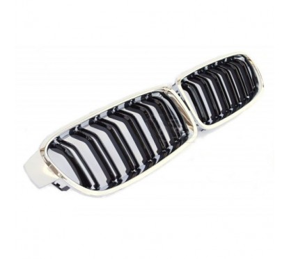 2x Grilles de Calandre BMW F30 F31 M Noir et Chrome